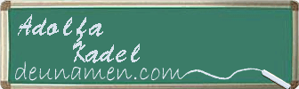 Adolfa Kadel Visitenkarte